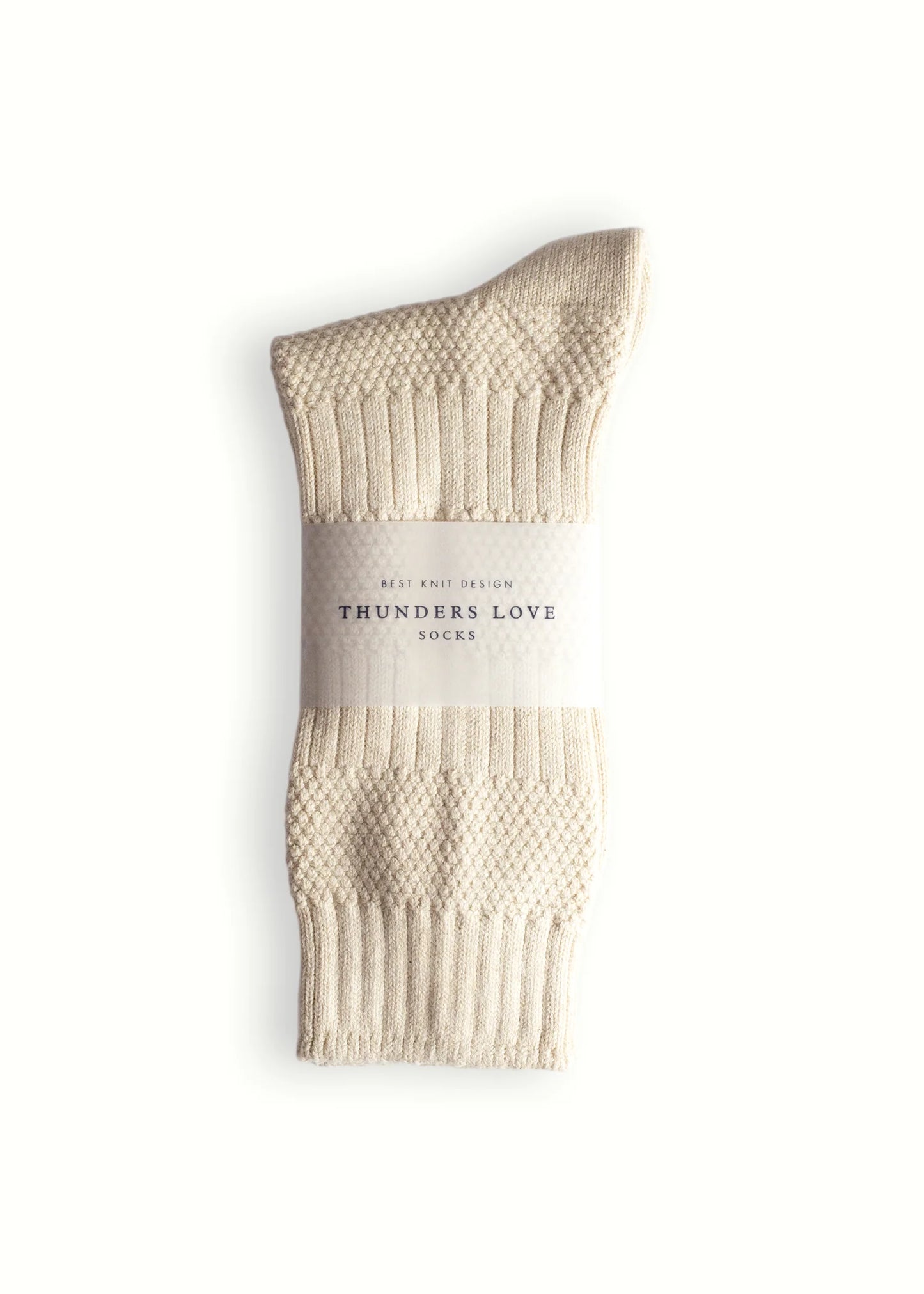 Heliotique | Thunders Love Link Socks - Canale Raw White