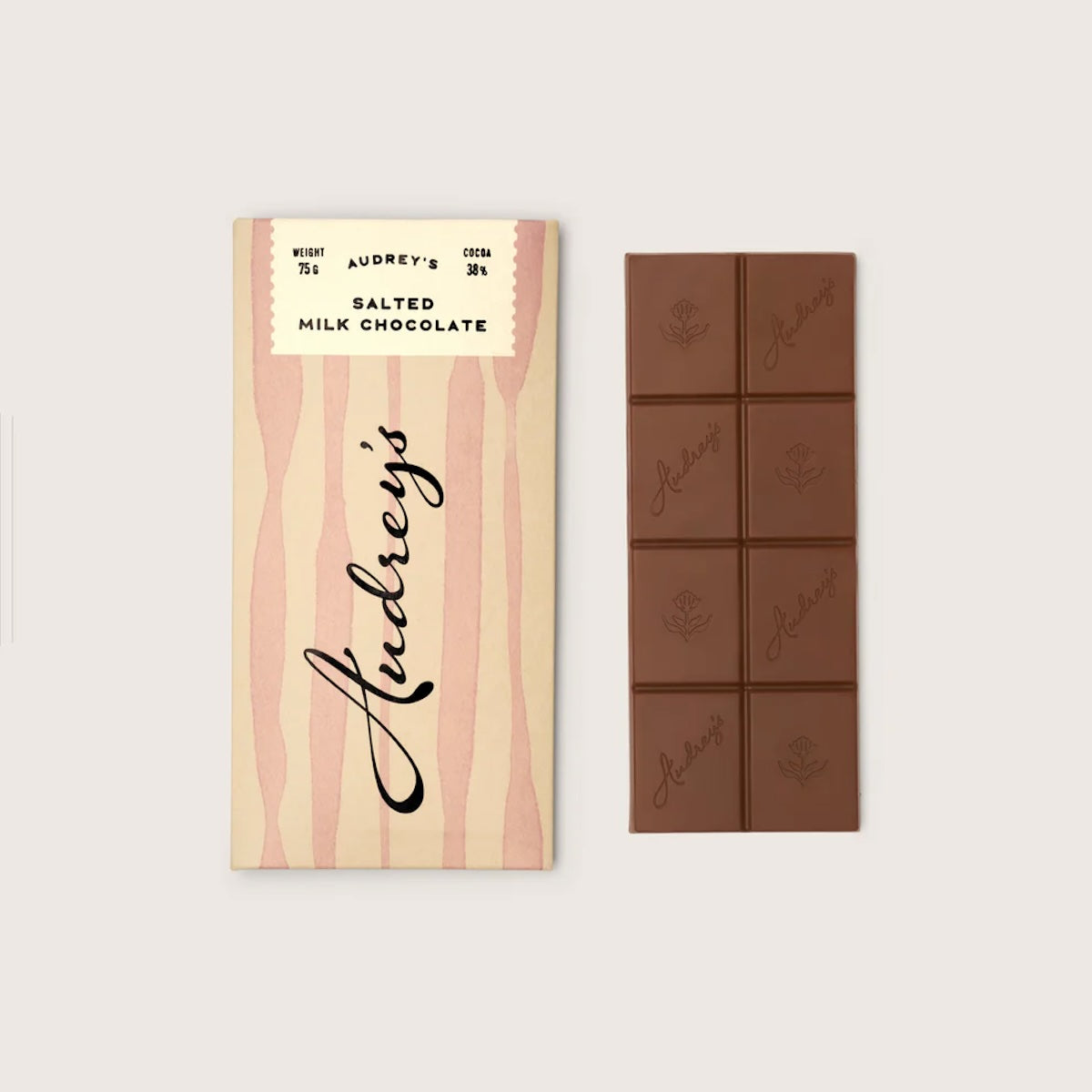 Heliotique | Audrey's Milk 38% Sea Salt Chocolate Bar