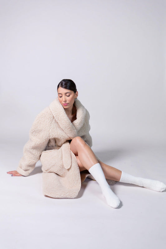 Heliotique | Yoko Wool 100% Wool Dressing Gown