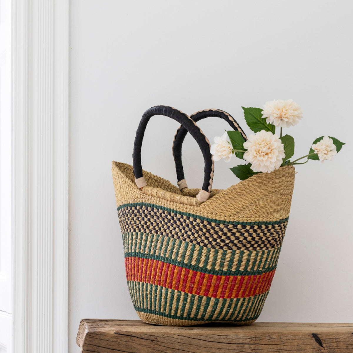 Heliotique Handwoven Shopping Basket - Kisi