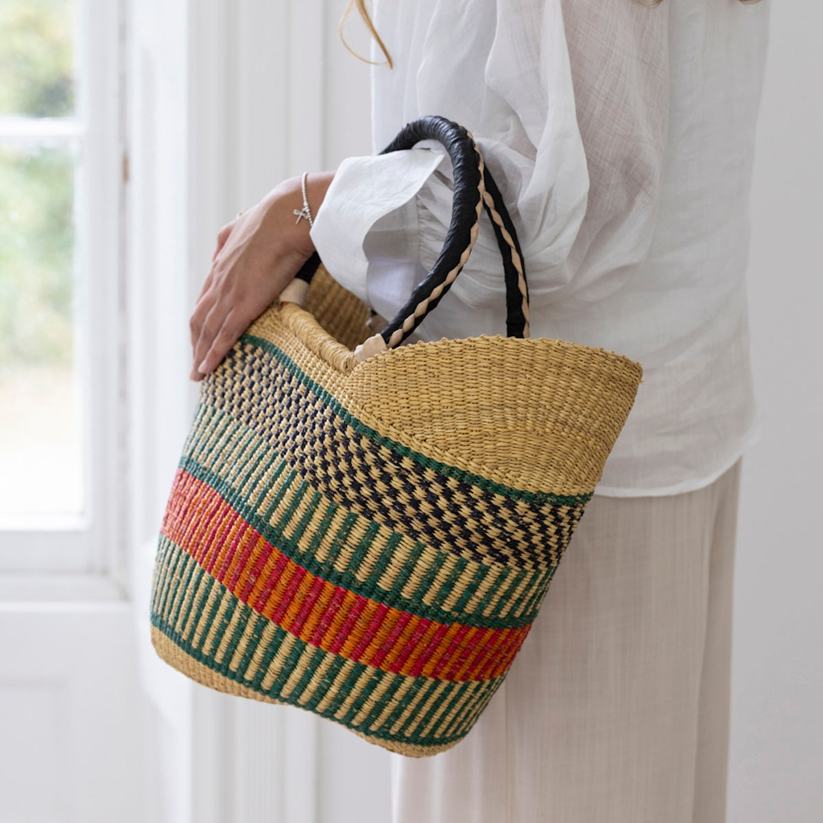 Heliotique Handwoven Shopping Basket - Kisi