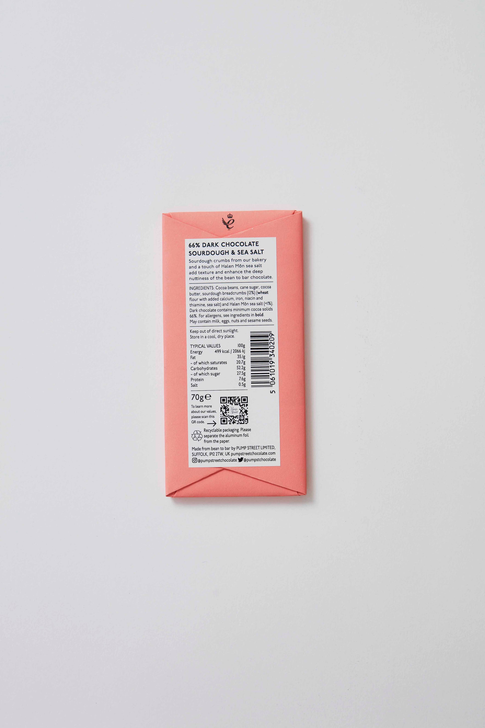 Heliotique | Pump Street Chocolate Sourdough & Sea Salt 66% Bar