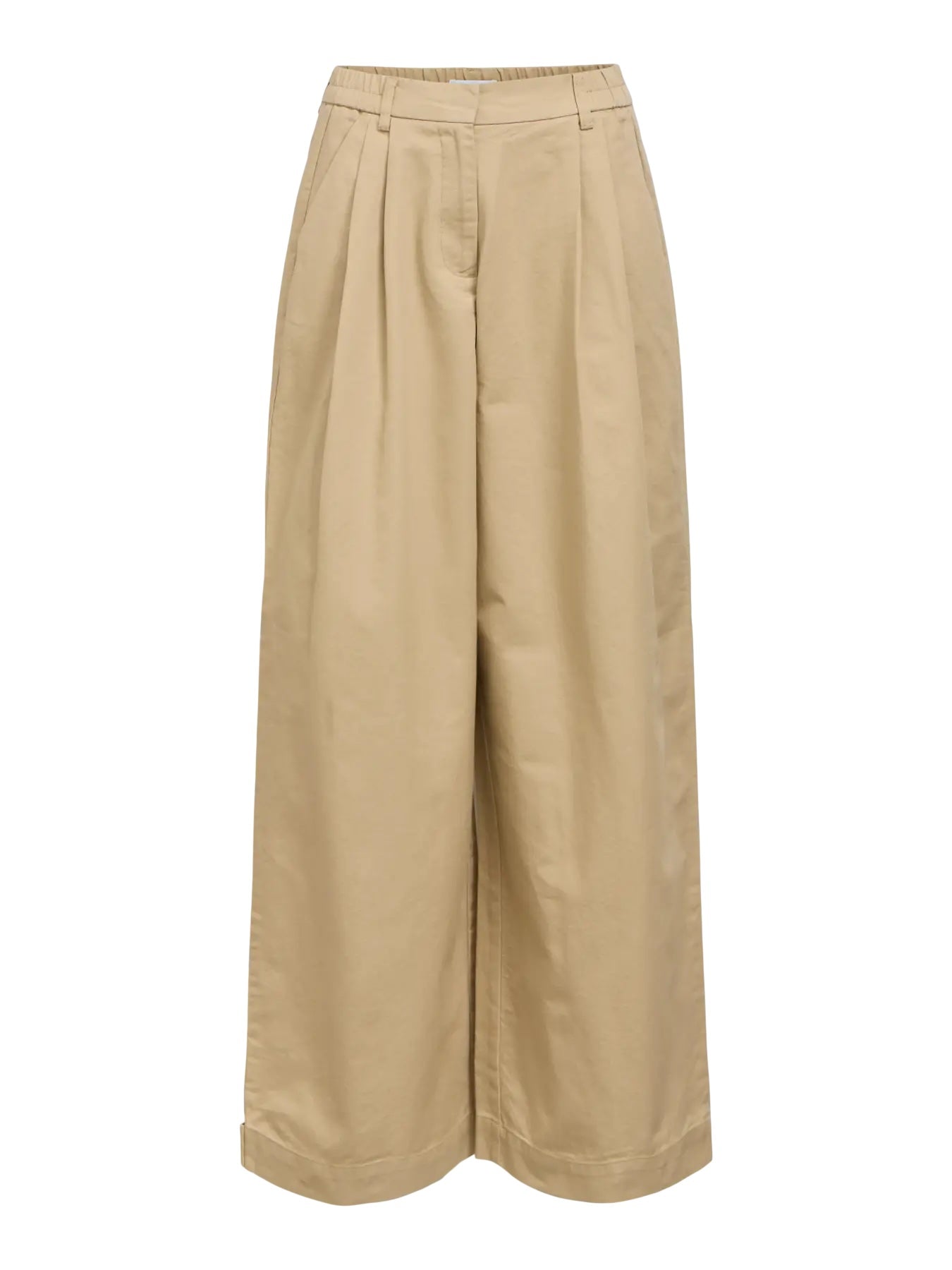Heliotique Wide Leg Pleated Tousers - Sand