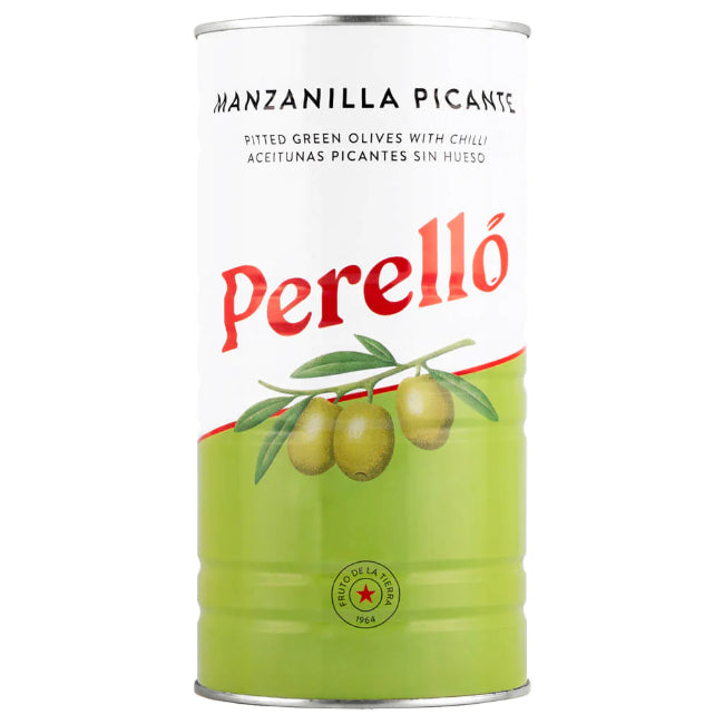 Heliotique | Perello Manzanilla Pitted Green Olives - Large 1.4kg Tin