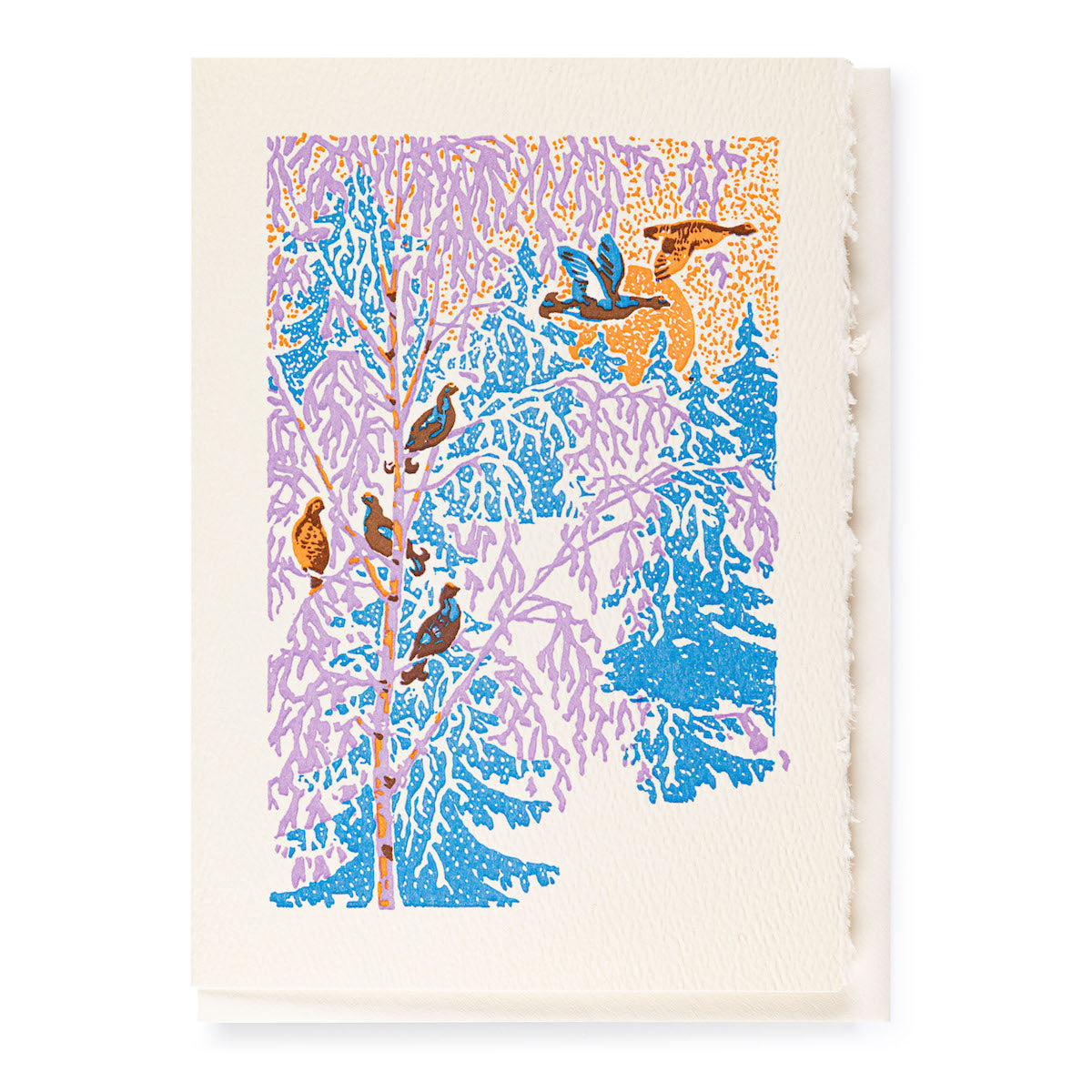 Heliotique Winter Birds Greeting Card