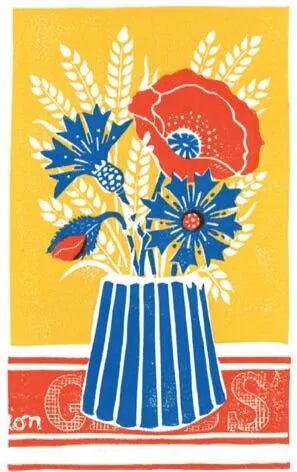 Heliotique Cornflower Card