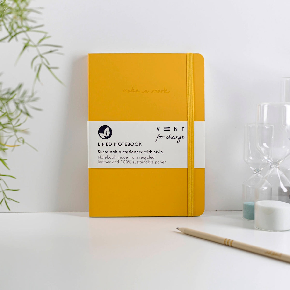 Heliotique | Vent For Change A5 Recycled Leather Lined Notebook