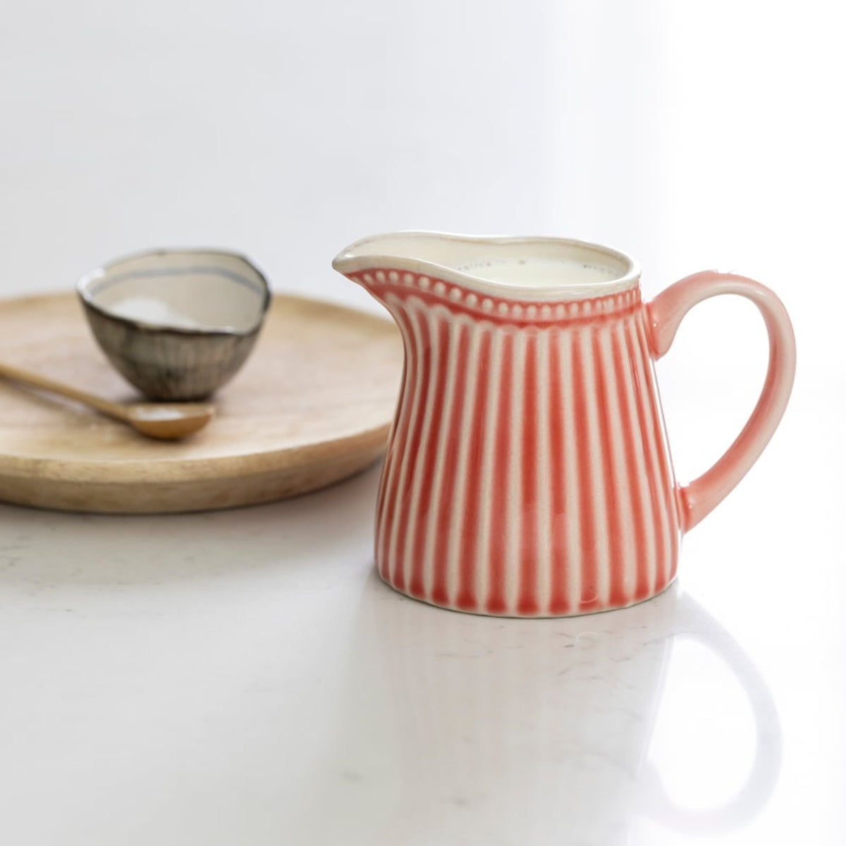 Heliotique Pembroke Stoneware Jug - Pink