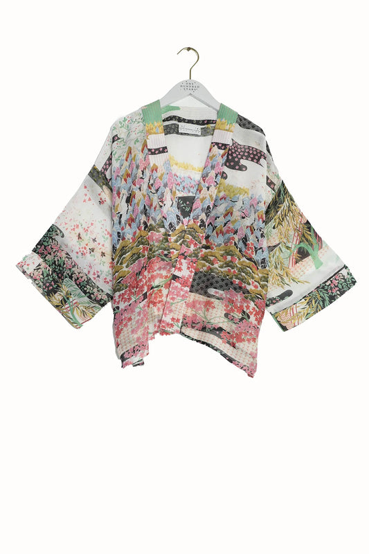 Heliotique | One Hundred Stars Spring Kimono - White