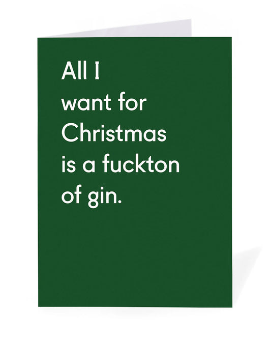 Heliotique | Ohh Deer F*ckton of Gin Christmas Card