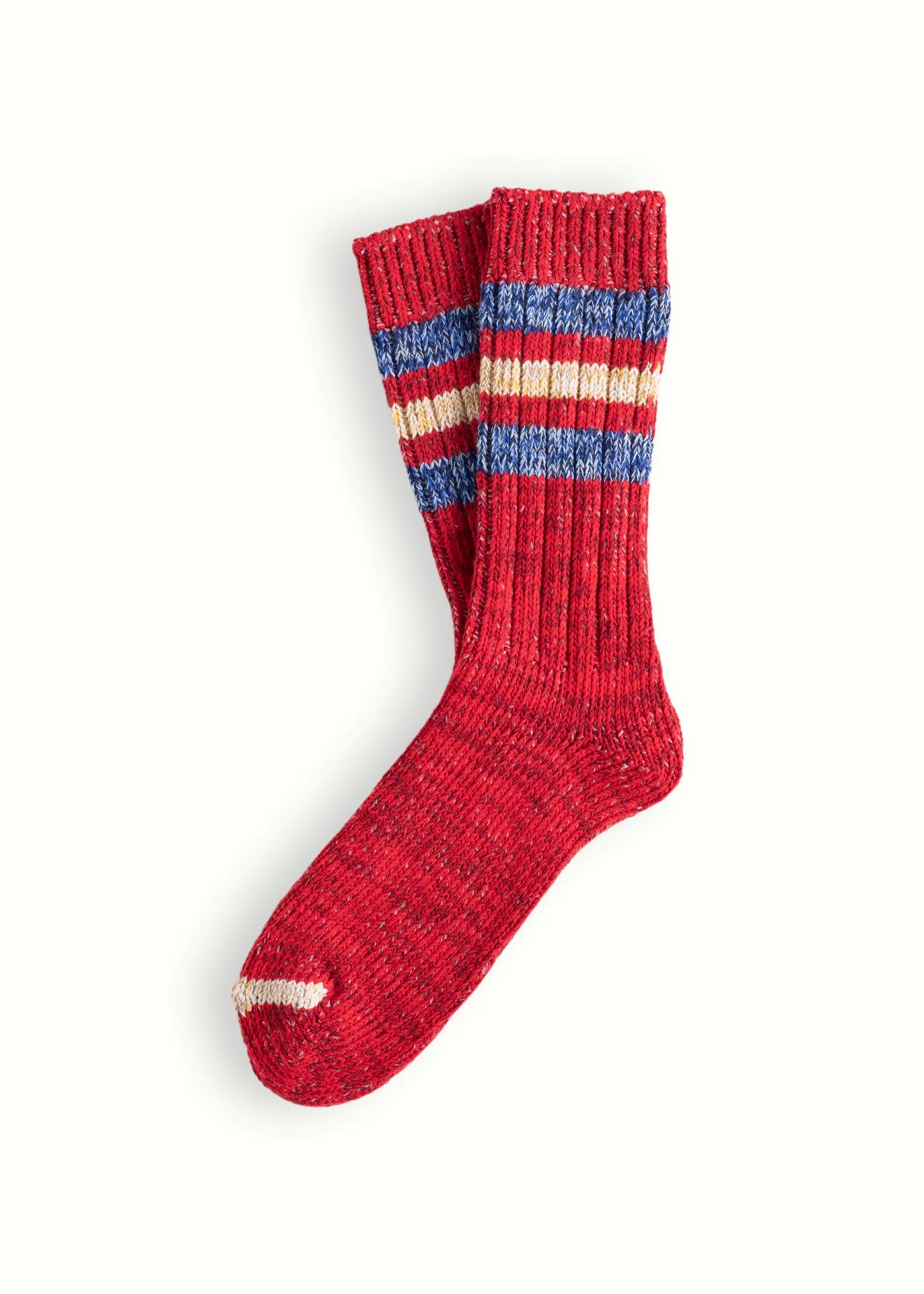 Heliotique | Thunders Love Outsiders Socks - Red with Blue Stripes