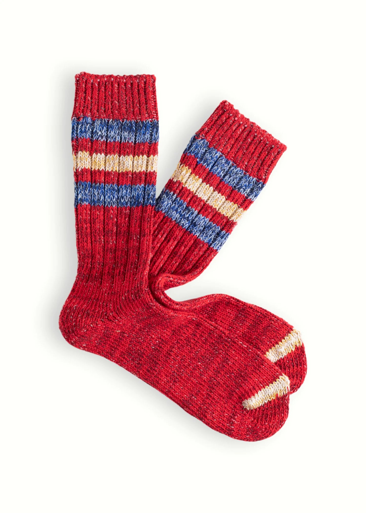 Heliotique | Thunders Love Outsiders Socks - Red with Blue Stripes