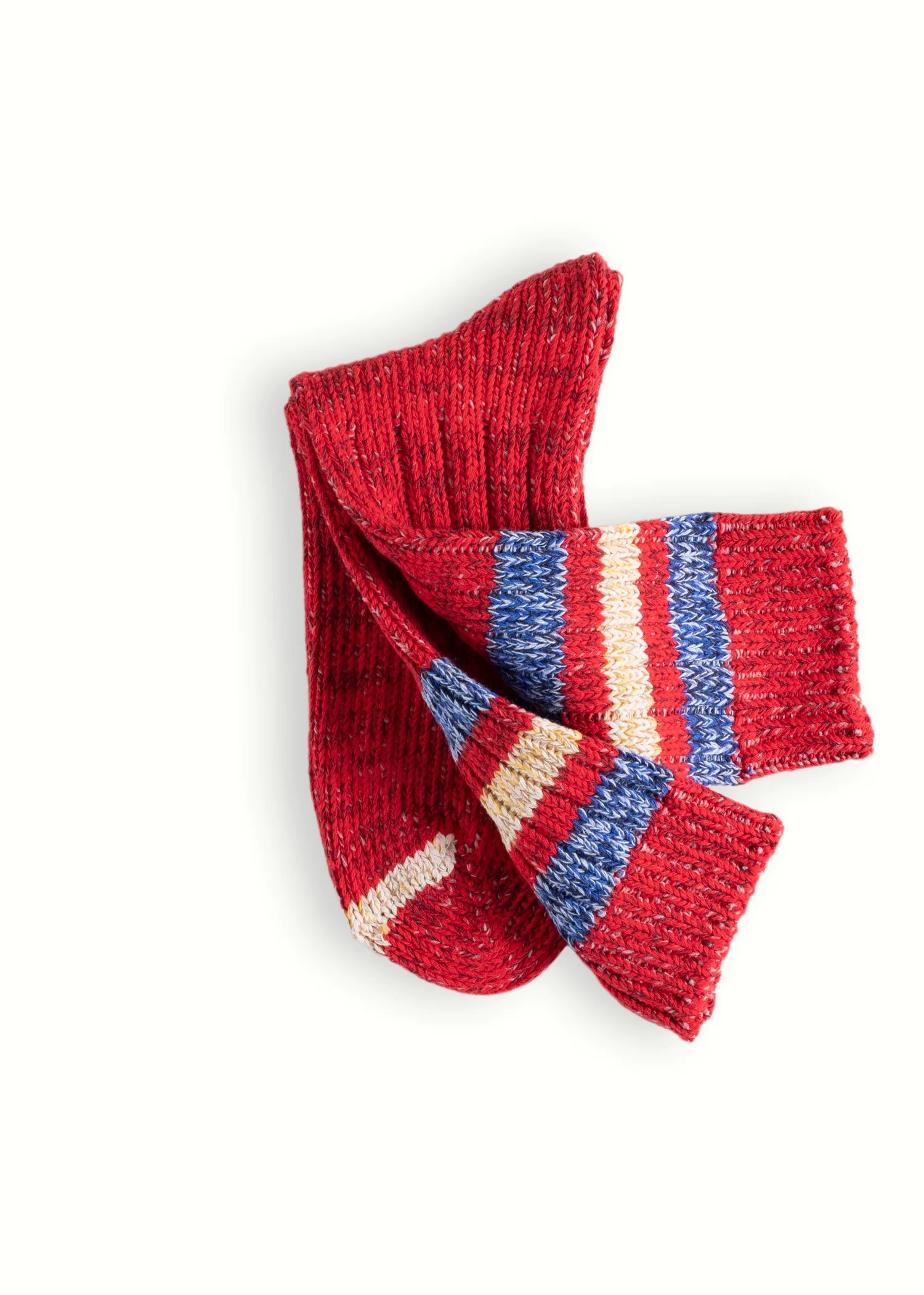 Heliotique | Thunders Love Outsiders Socks - Red with Blue Stripes