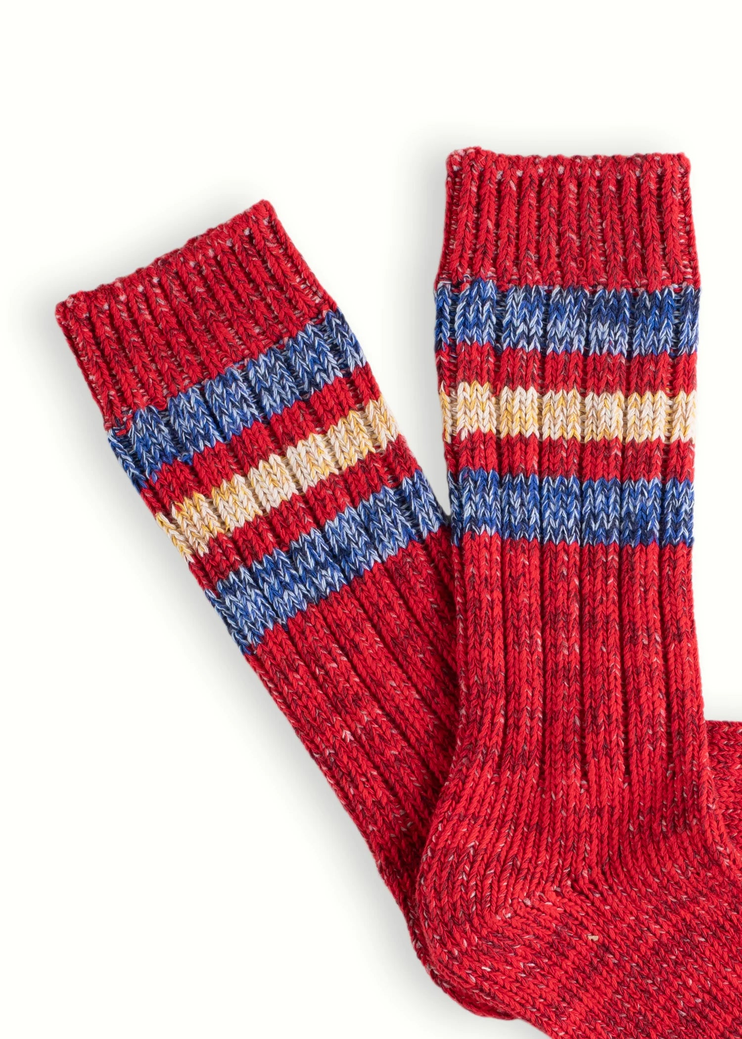 Heliotique | Thunders Love Outsiders Socks - Red with Blue Stripes