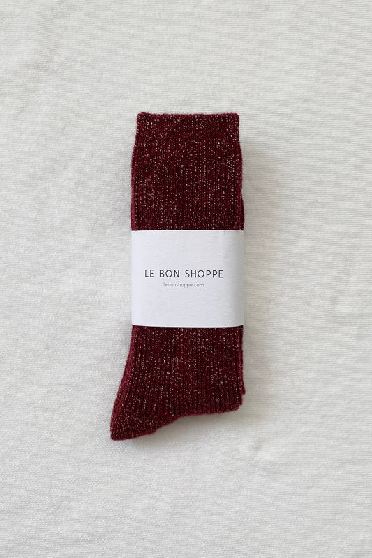 Heliotique | Le Bon Shoppe Winter Sparkle Socks - Wine