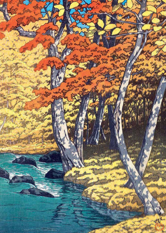 Heliotique Autumn at Oirase Card