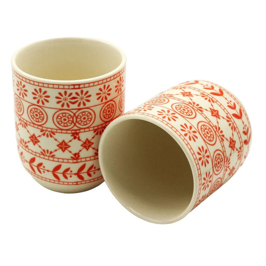 Herbal Tea / Espresso Cup - Orange Mosaic