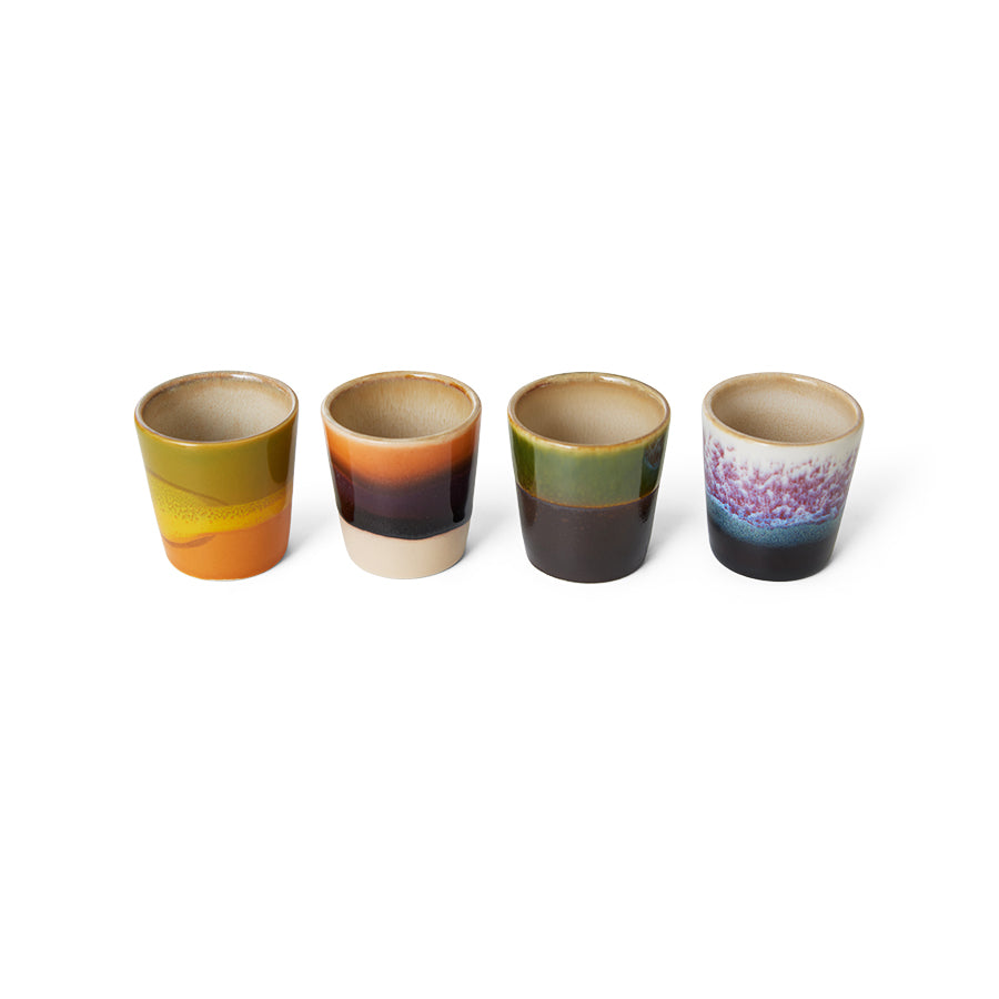 Heliotique 70's Ceramic Egg Cups - Set of 4