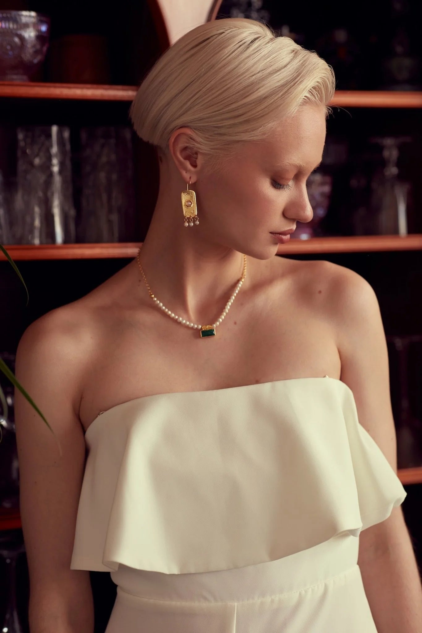 Heliotique Anya Pearl Drop Earrings