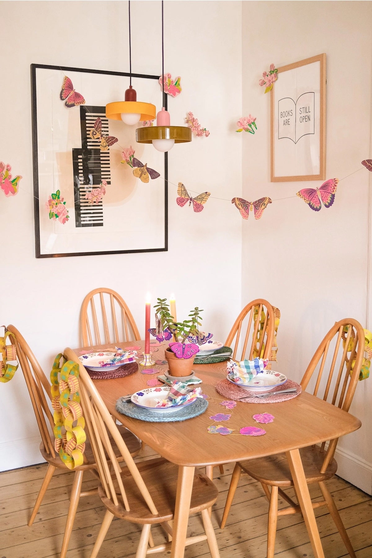 Heliotique Screen Printed Garland - Butterflies