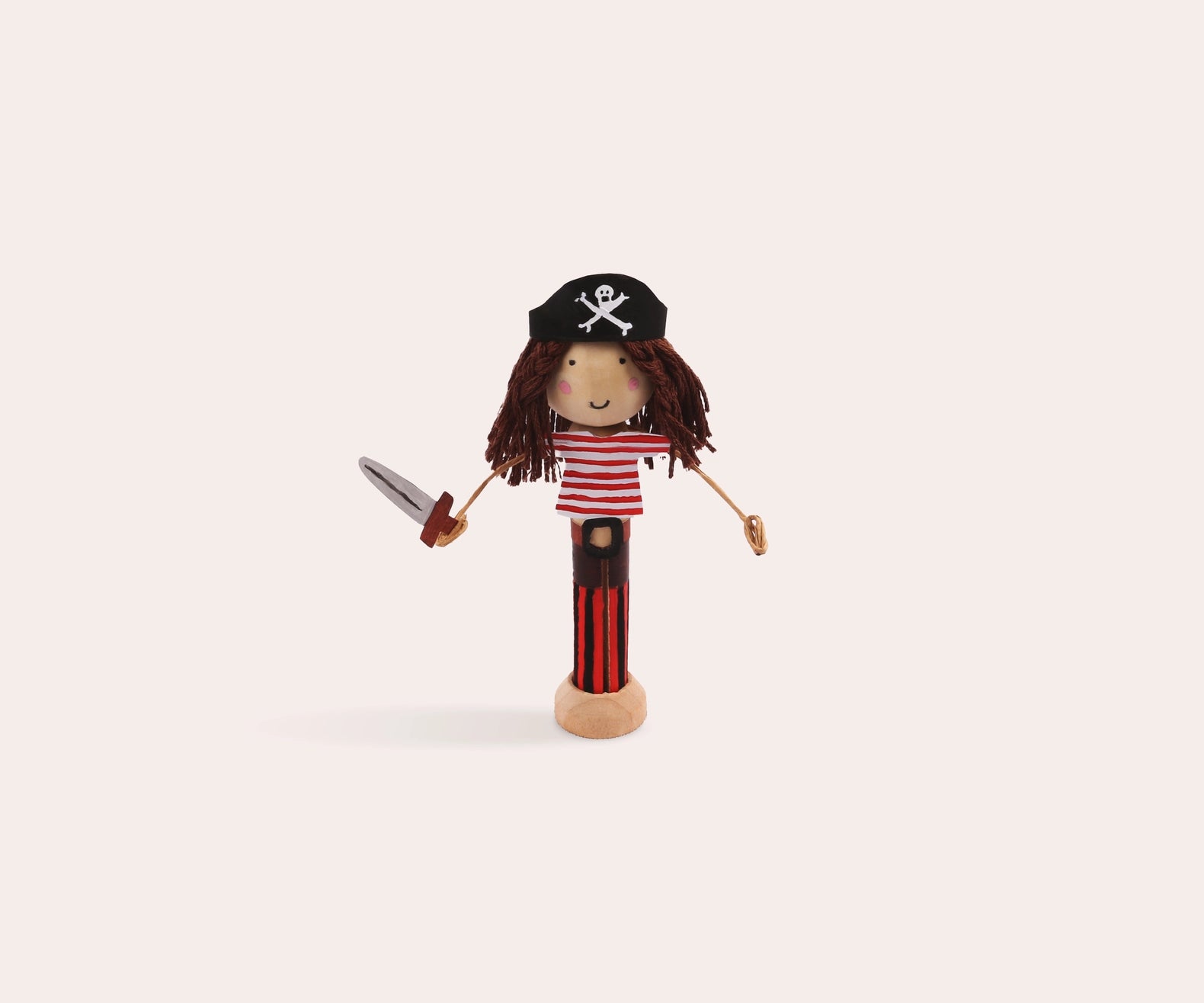 Heliotique Create Your Own Pirate Wooden Peg Doll Kit