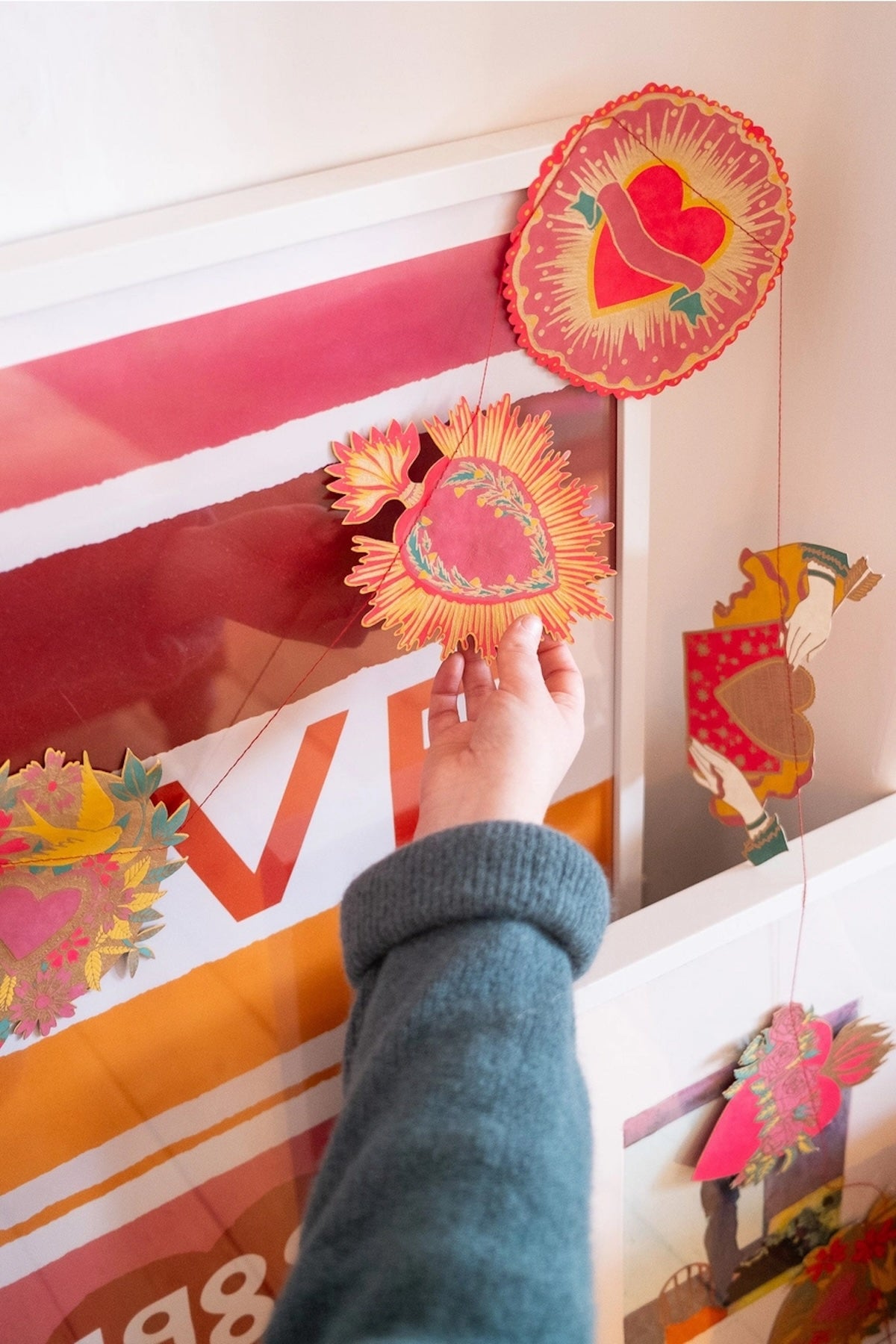 Heliotique Screen Printed Garland - Hearts