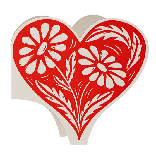 Heliotique | Archivist Gallery Botanical Cut-Out hHeart Card