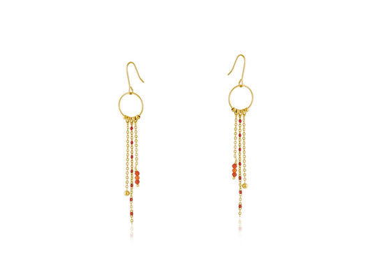 Heliotique | Big Metal London Sonya Beaded Drop Hoop Earrings
