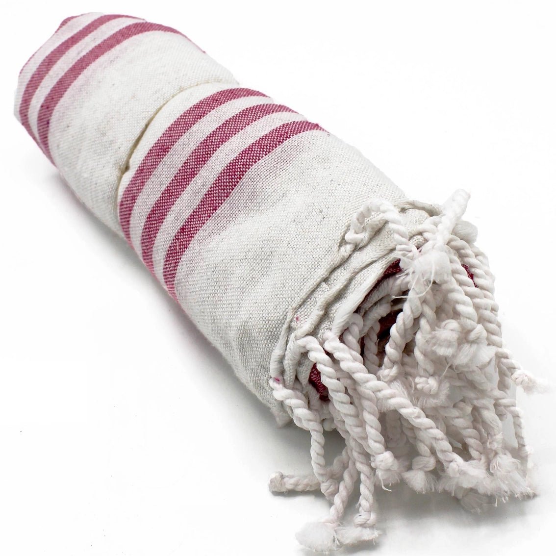 Heliotique | Hammam Striped Cotton Towel - Pink