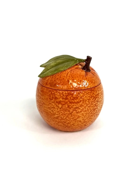 Heliotique Ceramic Orange Storage Jar