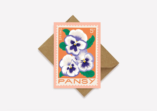 Heliotique Pansy Greeting Card