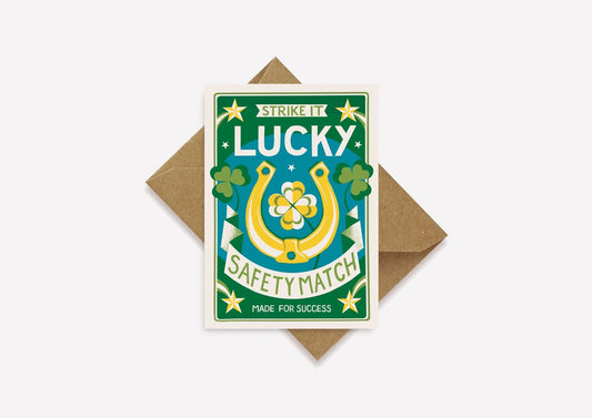 Heliotique | Printer Johnson Strike It Lucky Mini Greeting Card