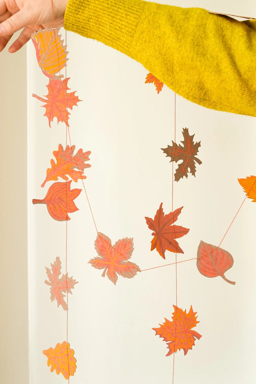Heliotique | East End Press Screen Printed Garland - Autumn Leaves