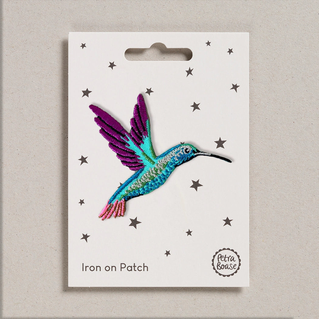 Heliotique | Petra Boase Iron On Patch - Hummingbird