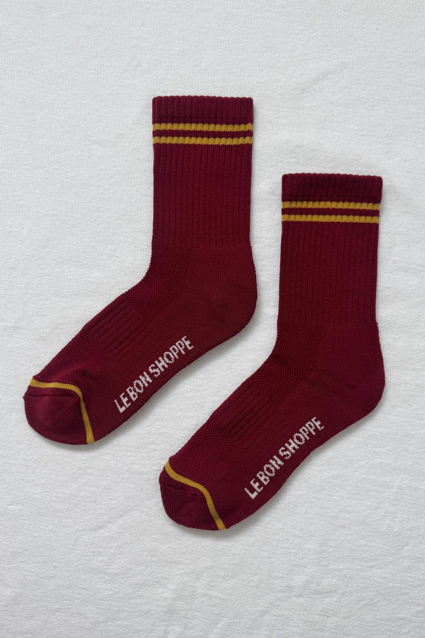 Heliotique | Le Bon Shoppe Boyfriend Socks - Cardinal