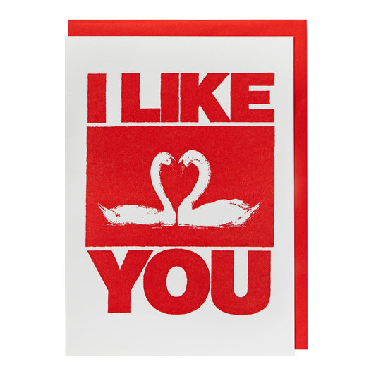 Heliotique | Archivist Gallery I Like You Swans Card