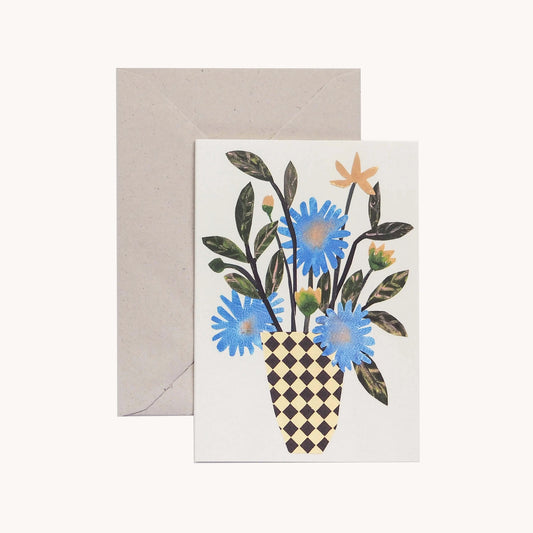 Heliotique Chequer Vase Card