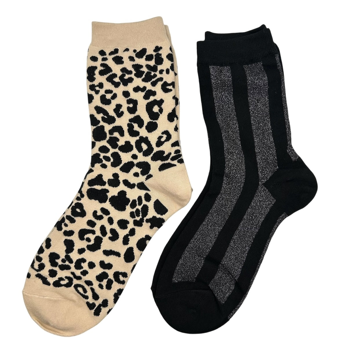 Heliotique | Sixton Sock Box Duo - Berlin Black & Cream Leopard