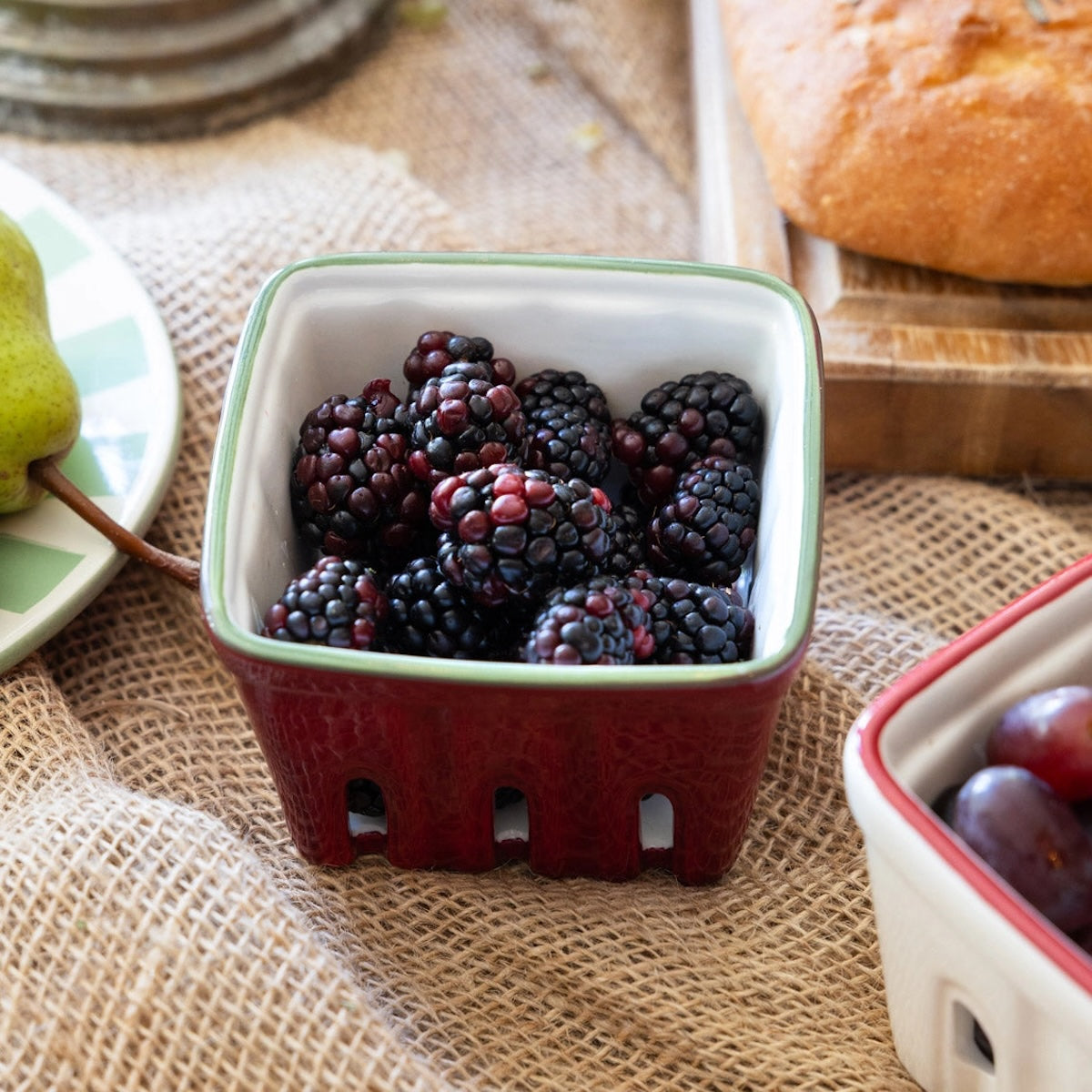 Small Ceramic Fruit Punnet - Blackberry