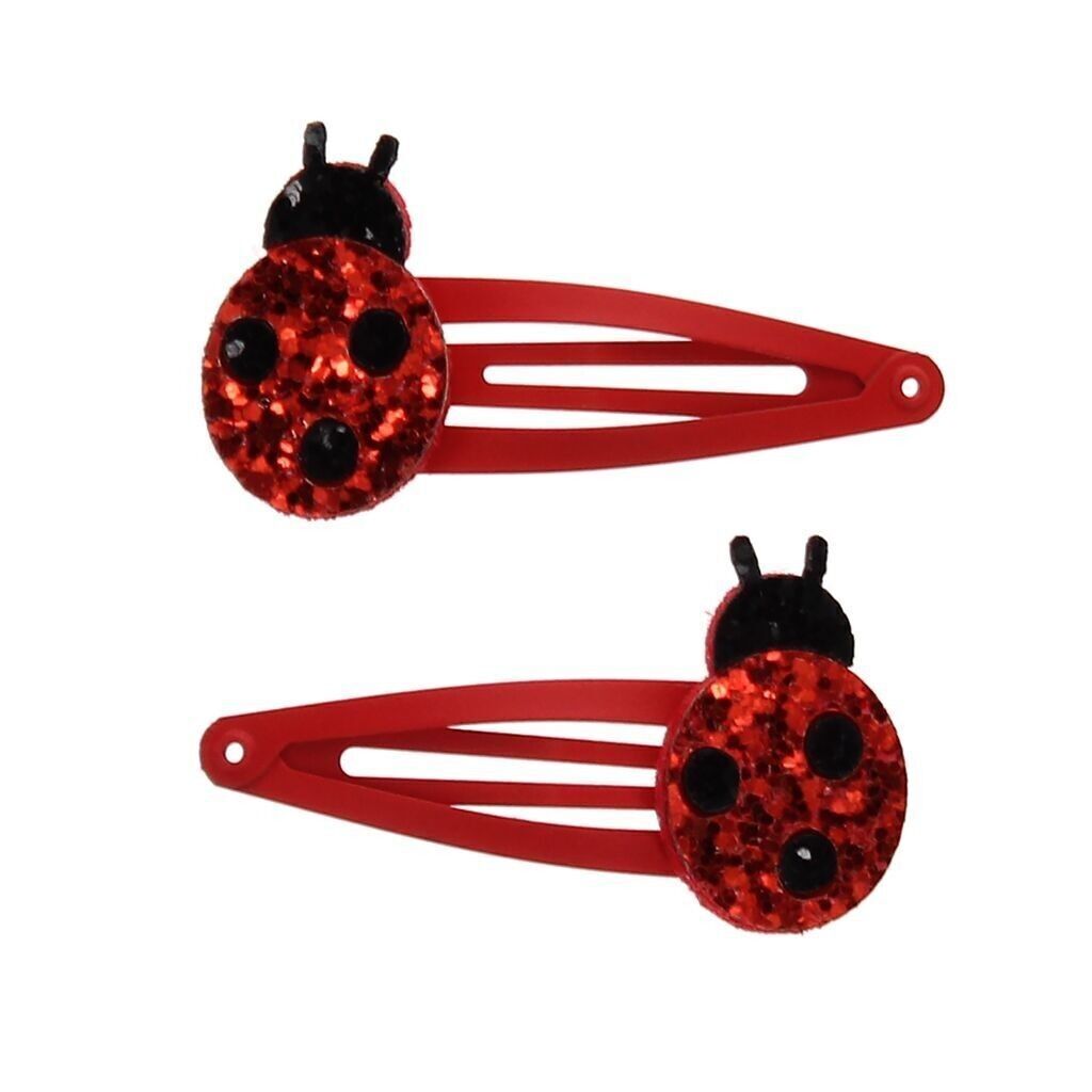 Heliotique Glitter Hair Clips - Ladybird