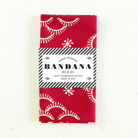 Heliotique Elements Cotton Bandana - Red