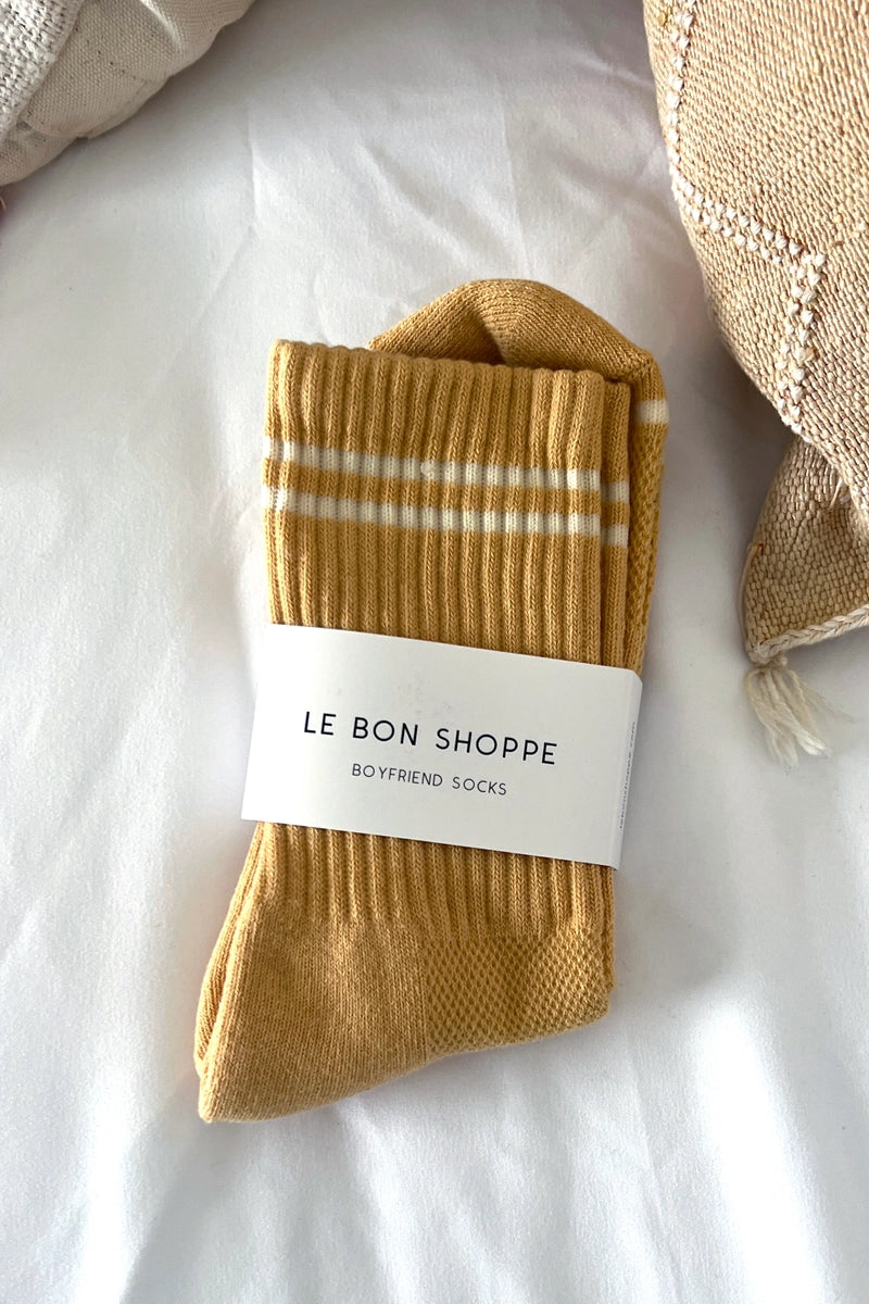 Heliotique | Le Bon Shoppe Boyfriend Socks - Butter Yellow