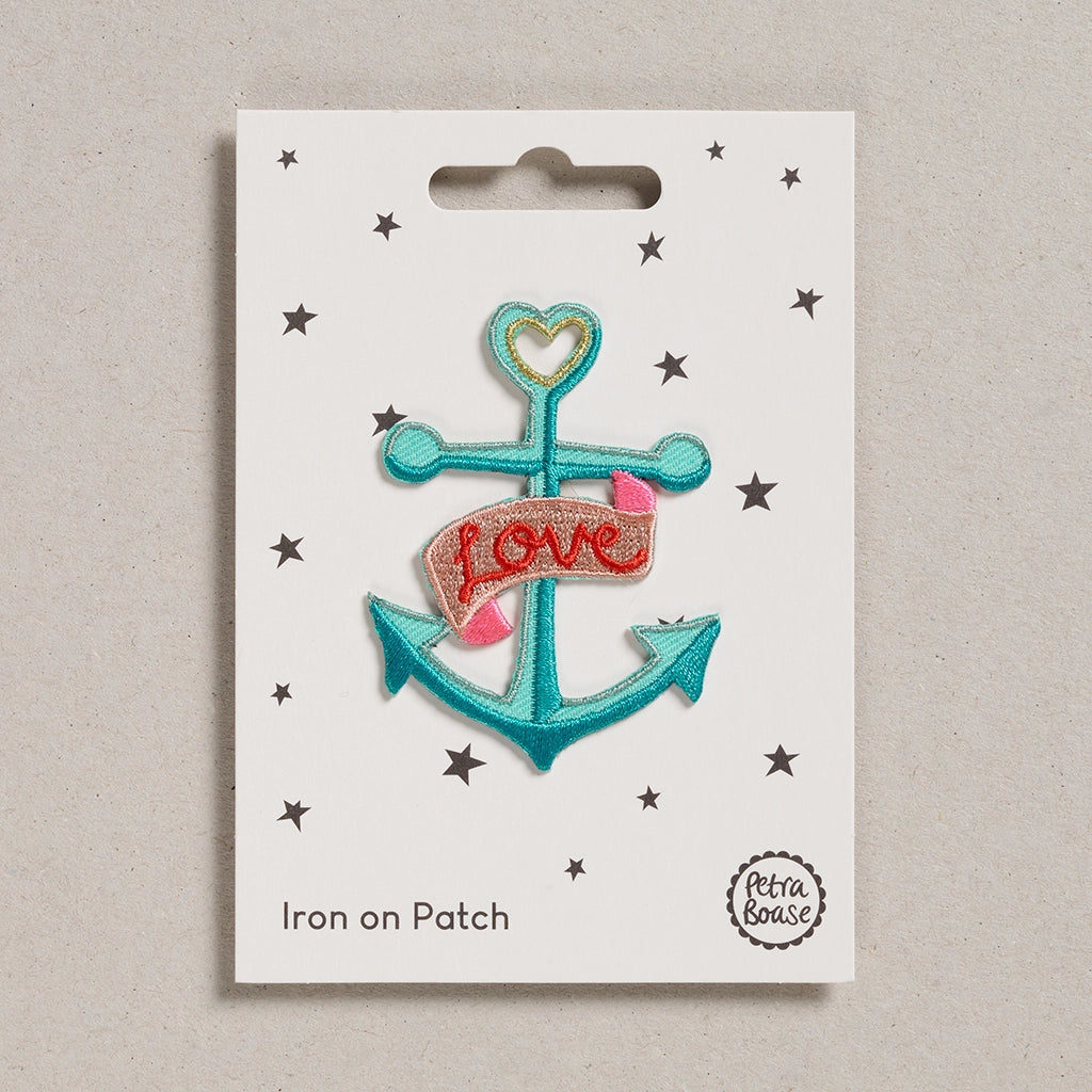 Heliotique | Petra Boase Iron On Patch - Love Anchor