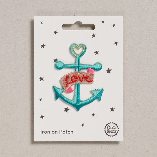 Heliotique | Petra Boase Iron On Patch - Love Anchor