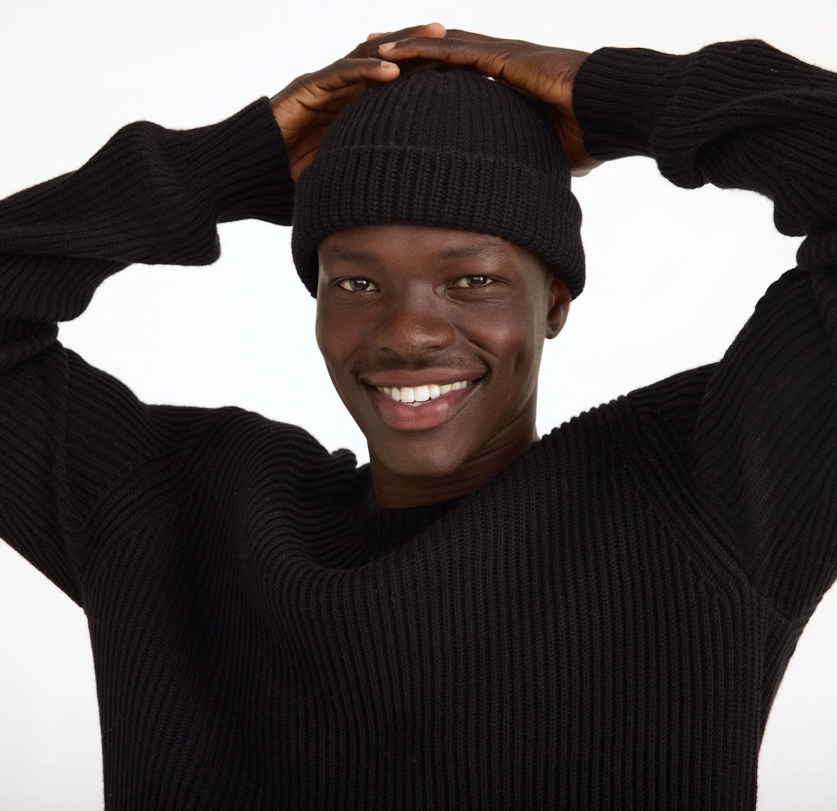 Heliotique | Organic Basics Soft Knit Organic Cotton Beanie - Black