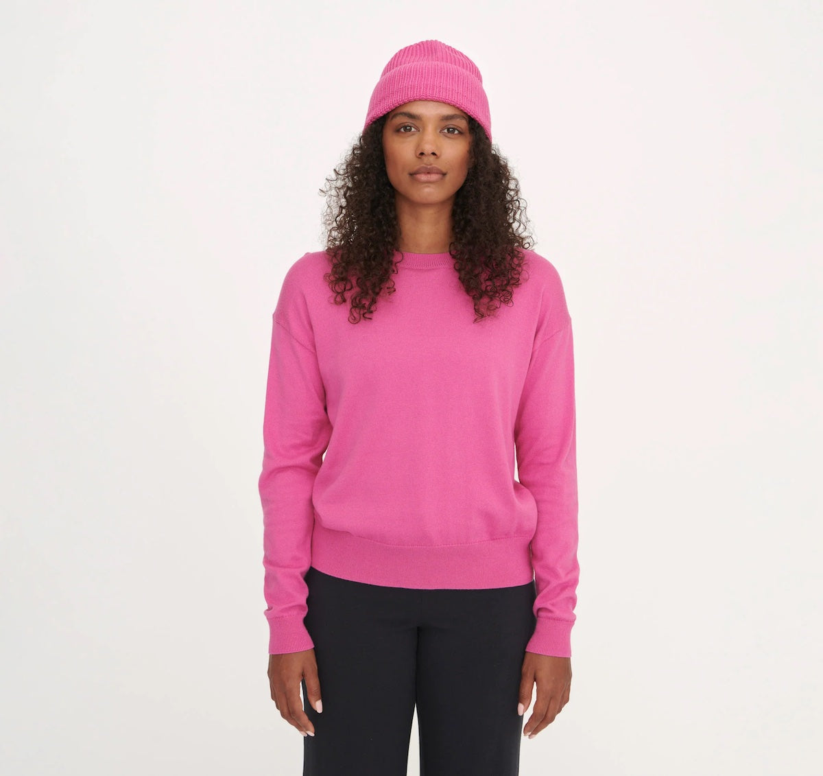 Heliotique | Organic Basics Soft Knit Organic Cotton Beanie - Pink