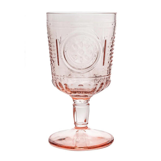 Heliotique | Rinkit Floral Goblet Wine Glass - Pink