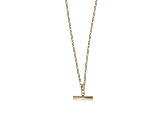Heliotique | Big Metal London Octavia T-Bar Chain Necklace - Gold