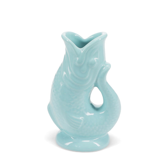 Heliotique Ceramic Fish Vase - Aqua Blue