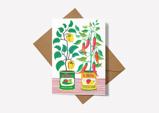 Heliotique | Printer Johnson Chilli Peppers Greeting Card